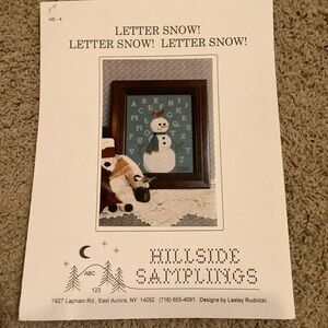 Snowman Alphabet Cross Stitch Patterns by Hillside Samplings
